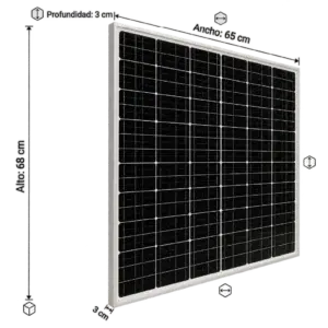 Panel solar monocristalino 60w